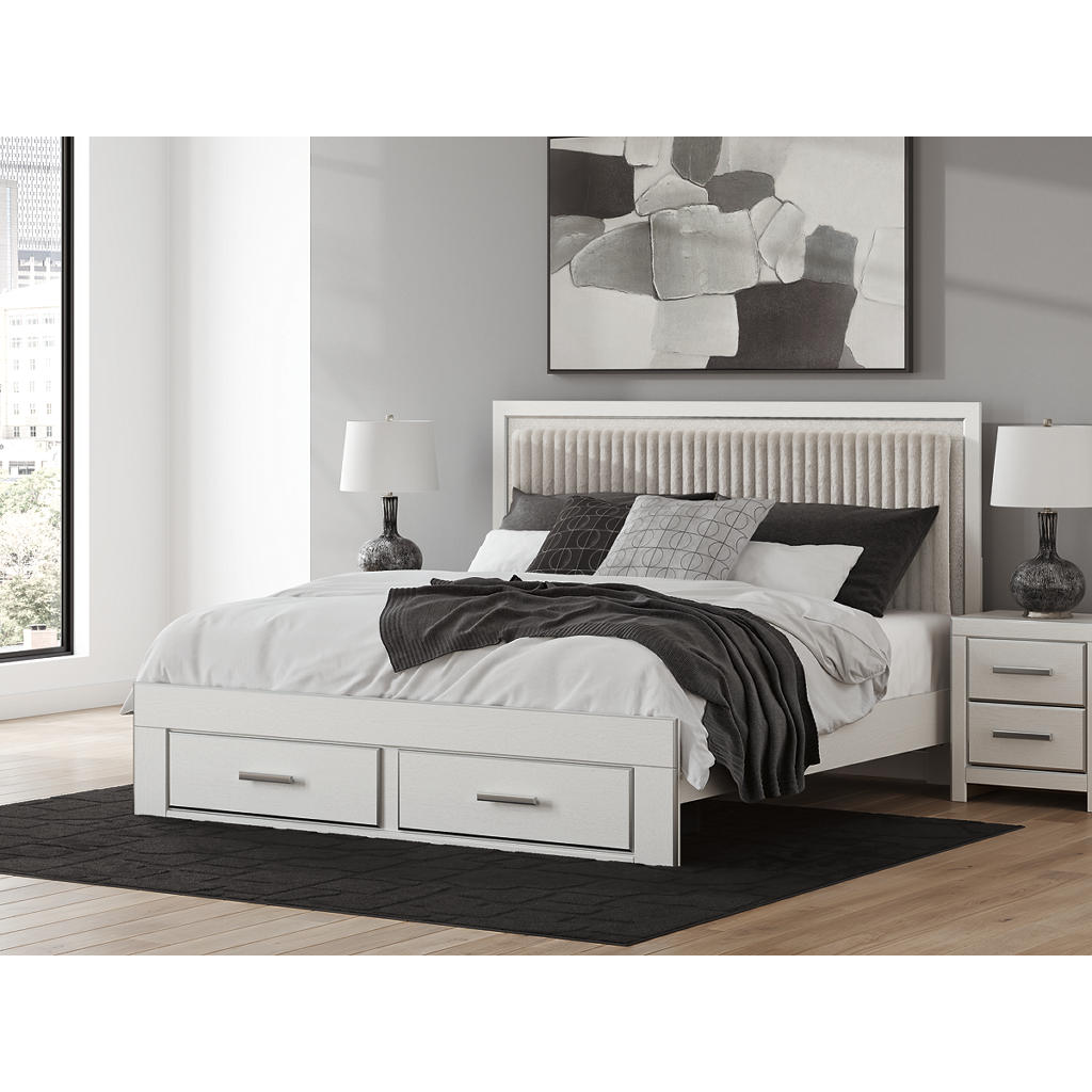 Zuraleus King Upholstered Panel Storage Bed Signature Design by Ashley® Bedroom