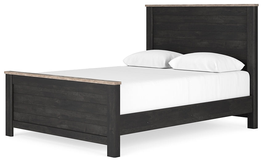 Nanforth Queen Panel Bed, Dresser, Mirror and Nightstand