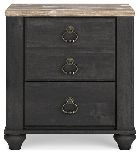 Nanforth Queen Panel Bed, Dresser, Mirror and Nightstand