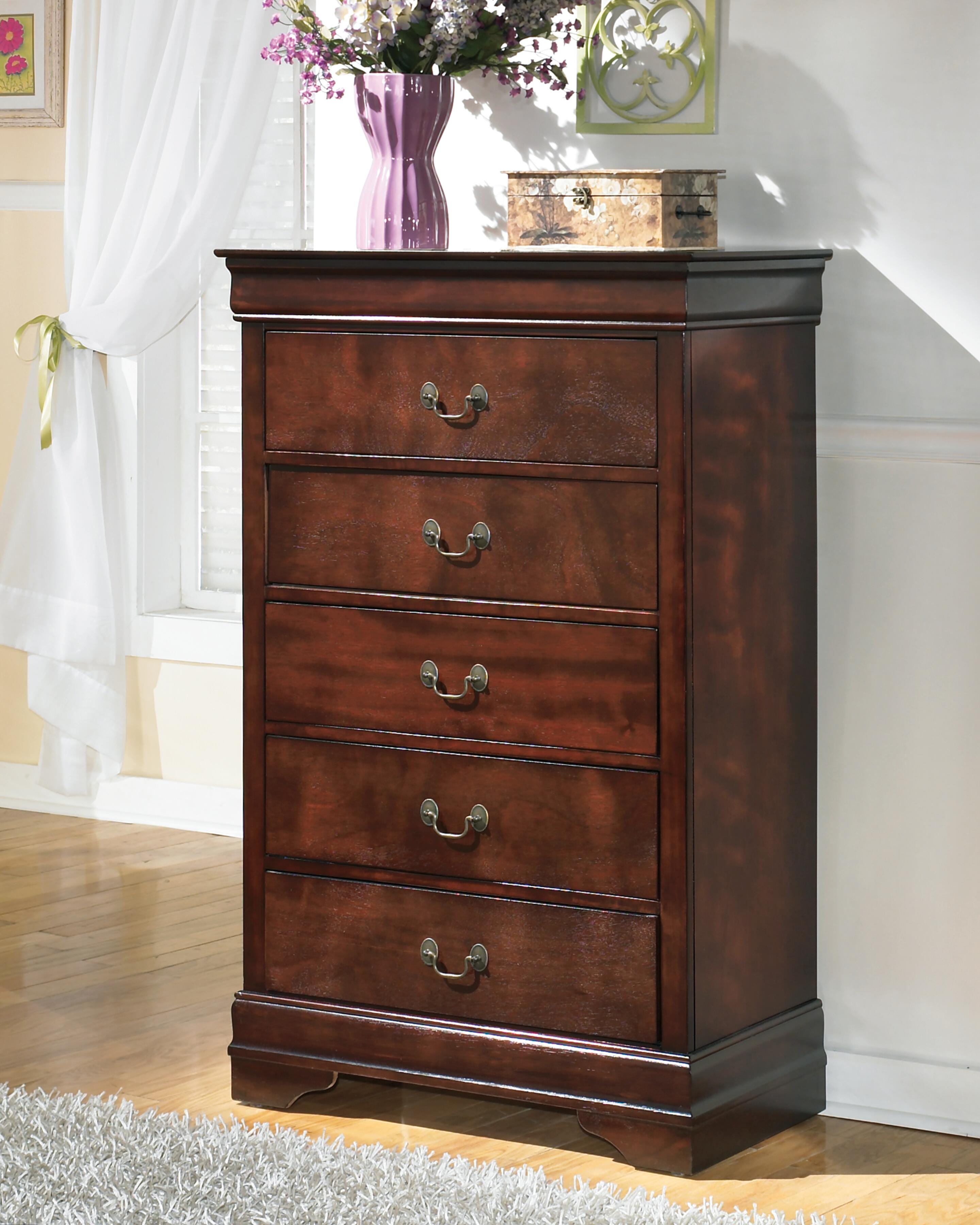Alisdair California King Sleigh Bed, Dresser, Mirror, Chest and Nightstand