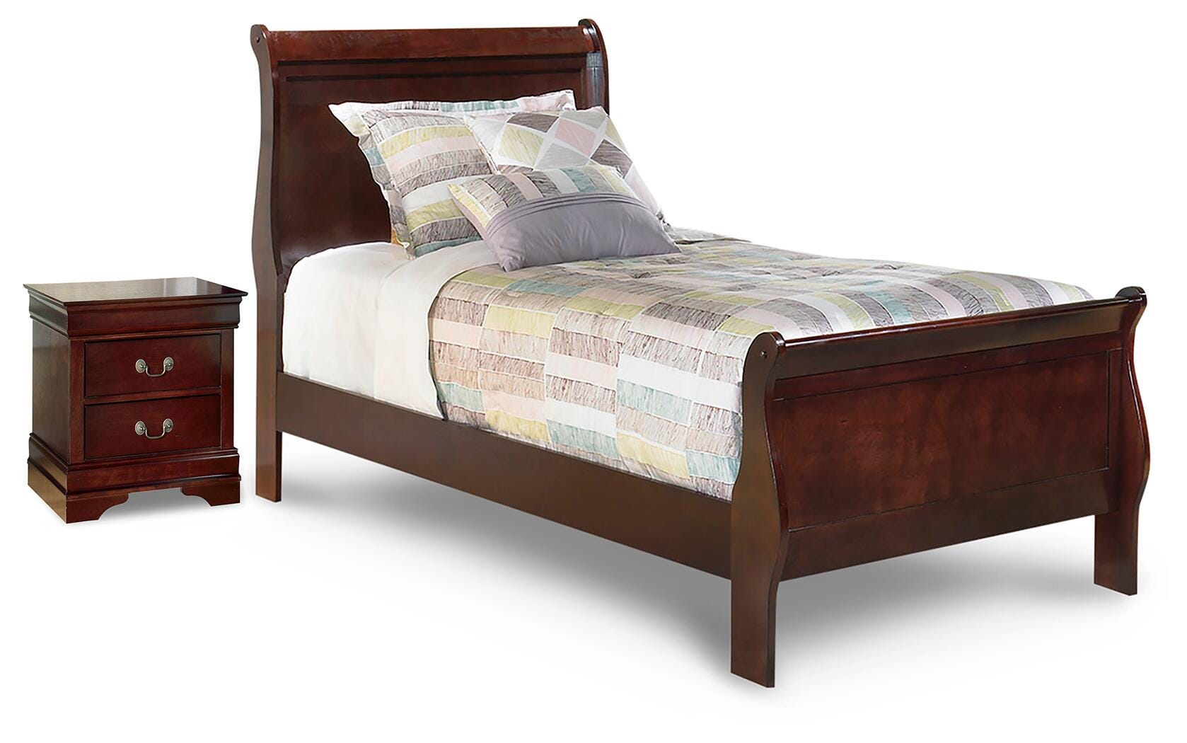Alisdair Twin Sleigh Bed and Nightstand