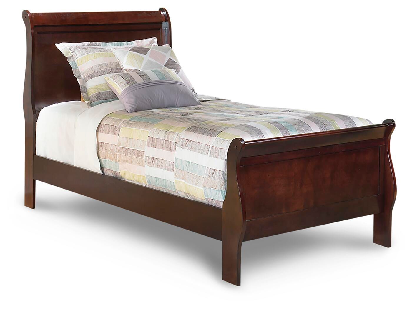 Alisdair Twin Sleigh Bed, Dresser, Mirror and Nightstand