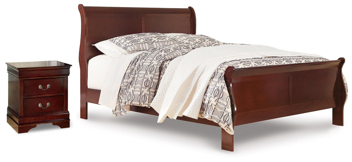 Alisdair Queen Sleigh Bed and Nightstand — 2-Piece Set Signature Design by Ashley® Bedroom