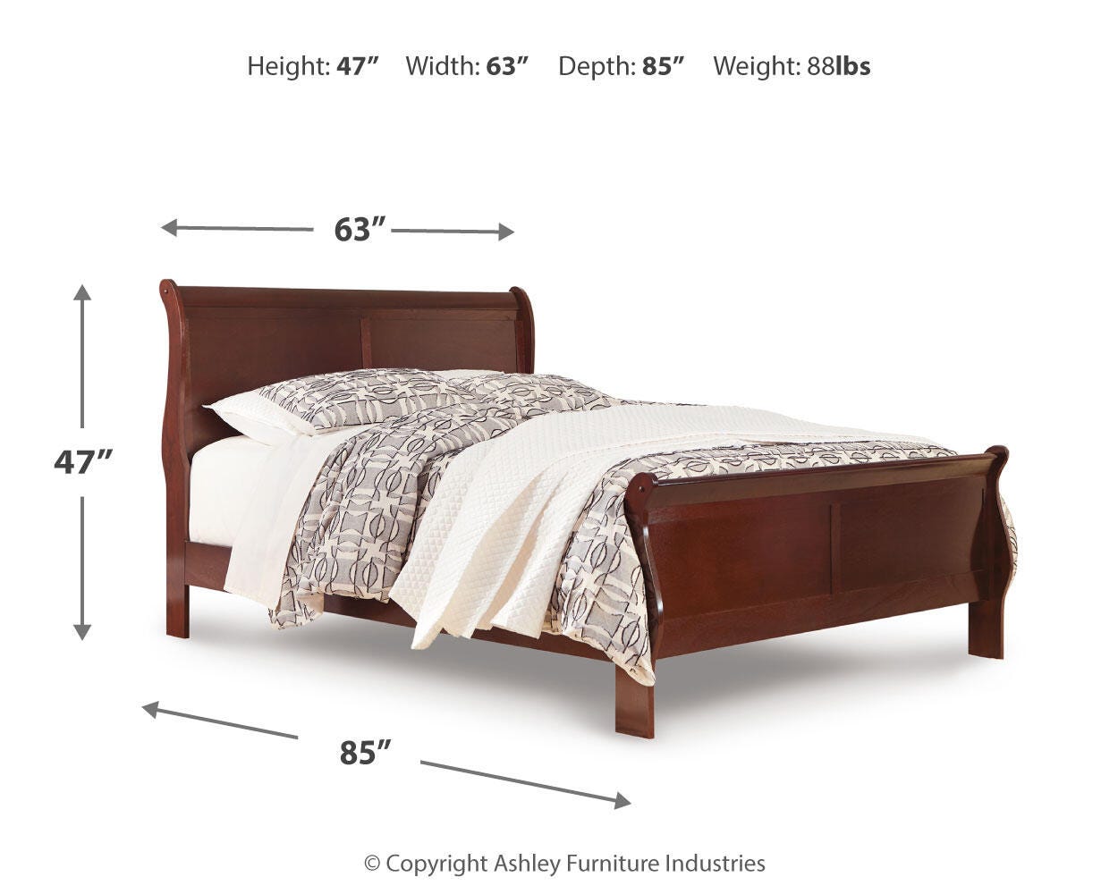 Alisdair Queen Sleigh Bed, Chest and Nightstand — 3-Piece Set Signature Design by Ashley® Bedroom