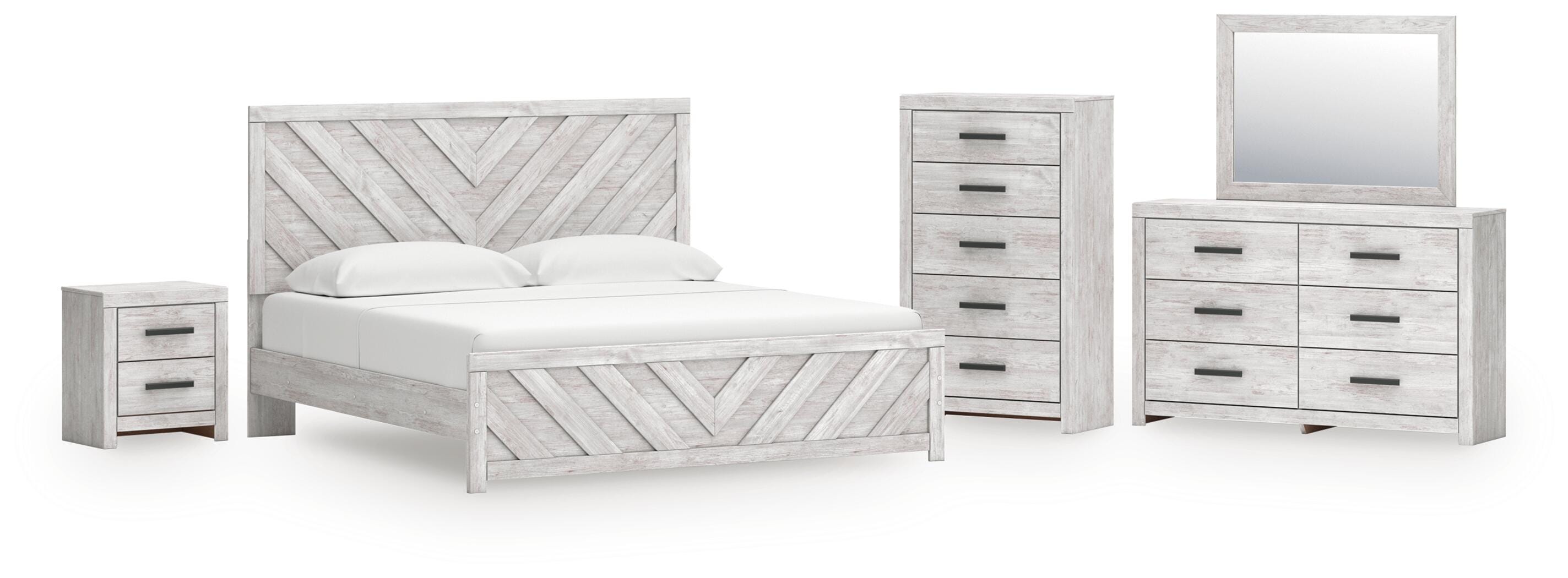 Cayboni King Panel Bed 5-Piece Set — Dresser, Mirror, Chest Signature Design by Ashley® Bedroom