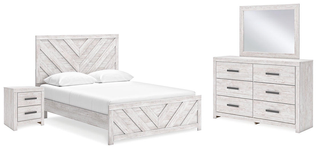 Cayboni Queen Panel Bed, Dresser, Mirror and Nightstand