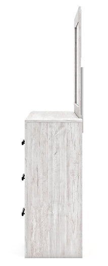 Cayboni Twin Panel Bed with Mirrored Dresser, Chest and 2 Nightstands