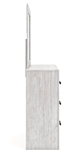 Cayboni Twin Panel Bed with Mirrored Dresser, Chest and 2 Nightstands