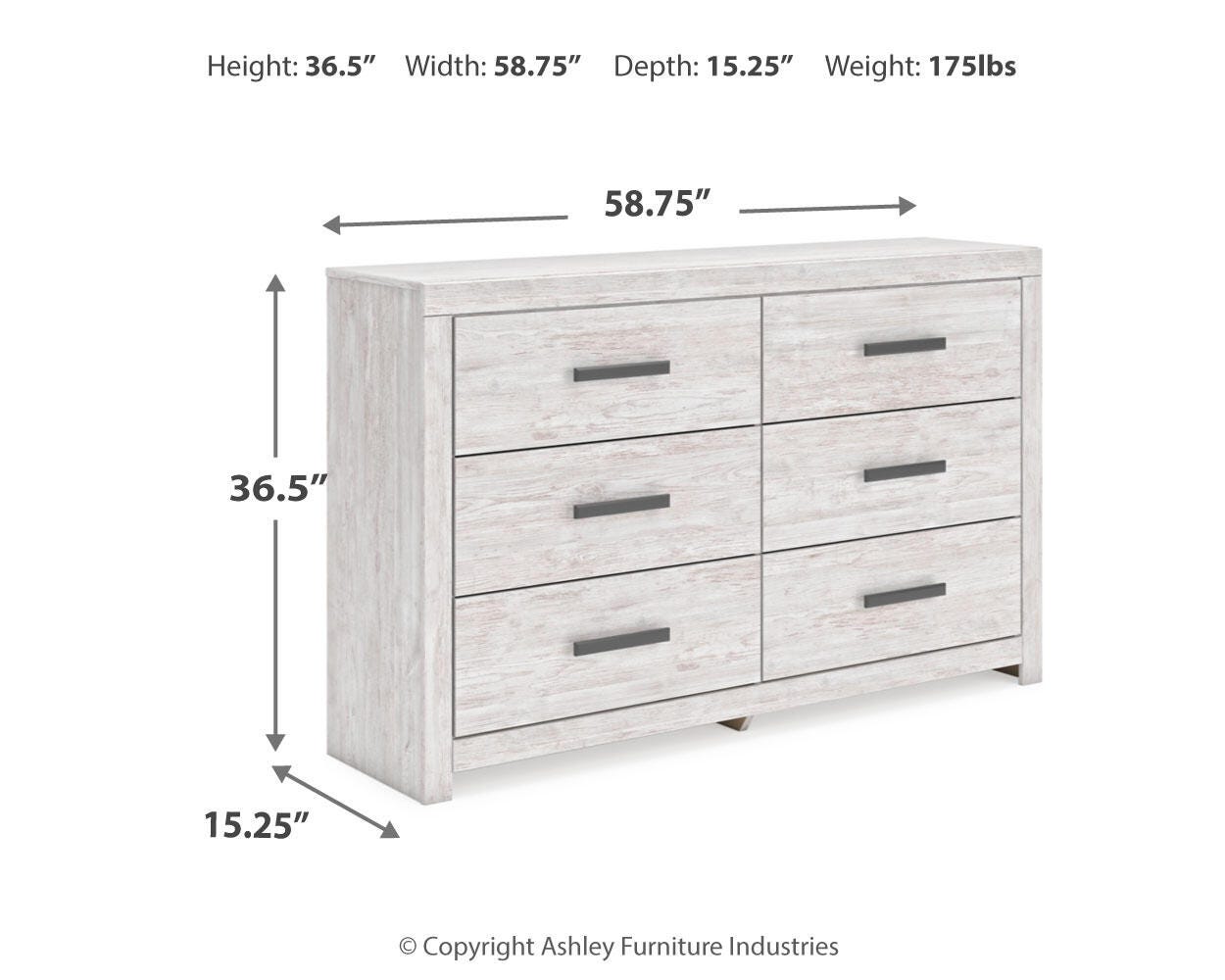Cayboni Full Panel Bed, Dresser and Nightstand