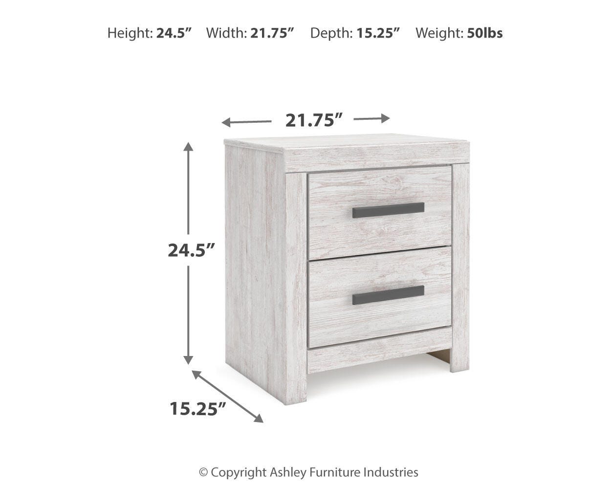 Cayboni Full Panel Bed, Dresser and Nightstand