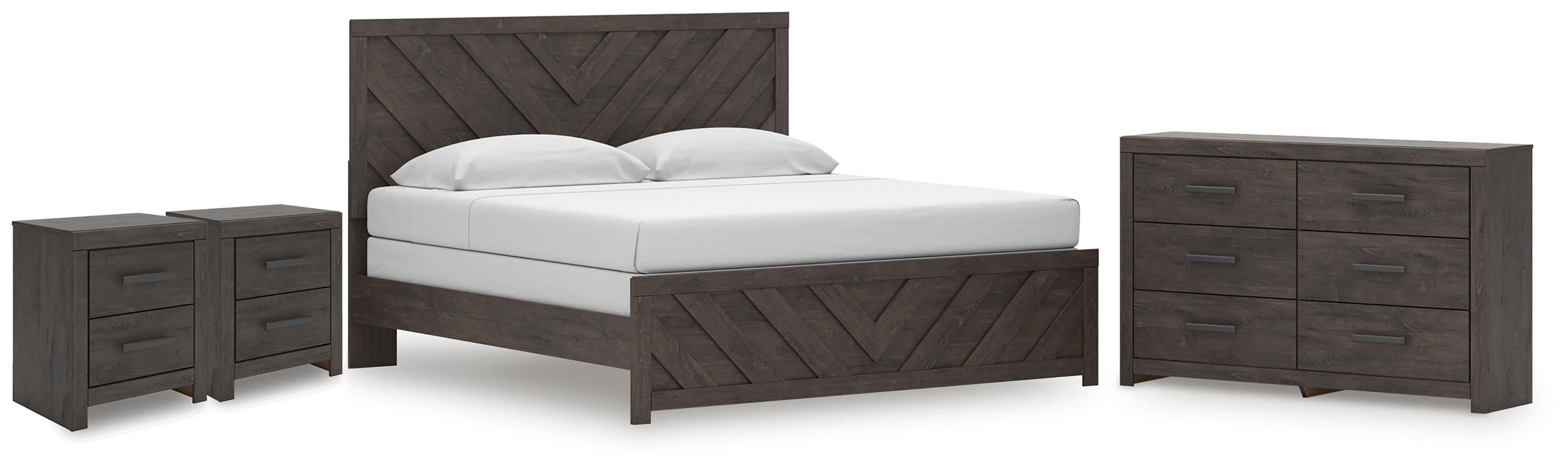Prendonea King Panel Bed, Dresser and 2 Nightstands — 4-Piece Signature Design by Ashley®