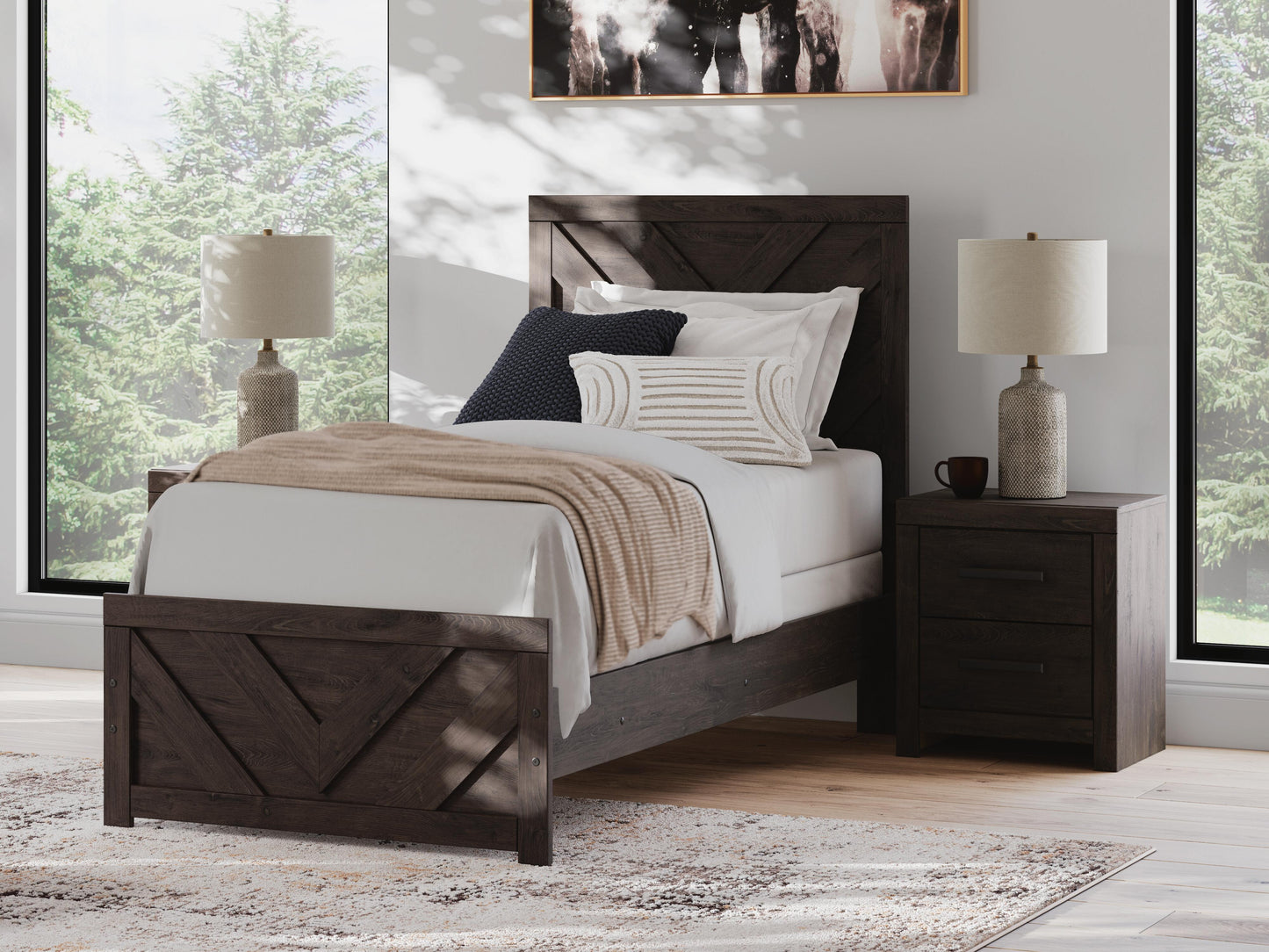 Prendonea Twin Panel Bed, Dresser and Mirror — 3-Piece Set Signature Design by Ashley® Bedroom