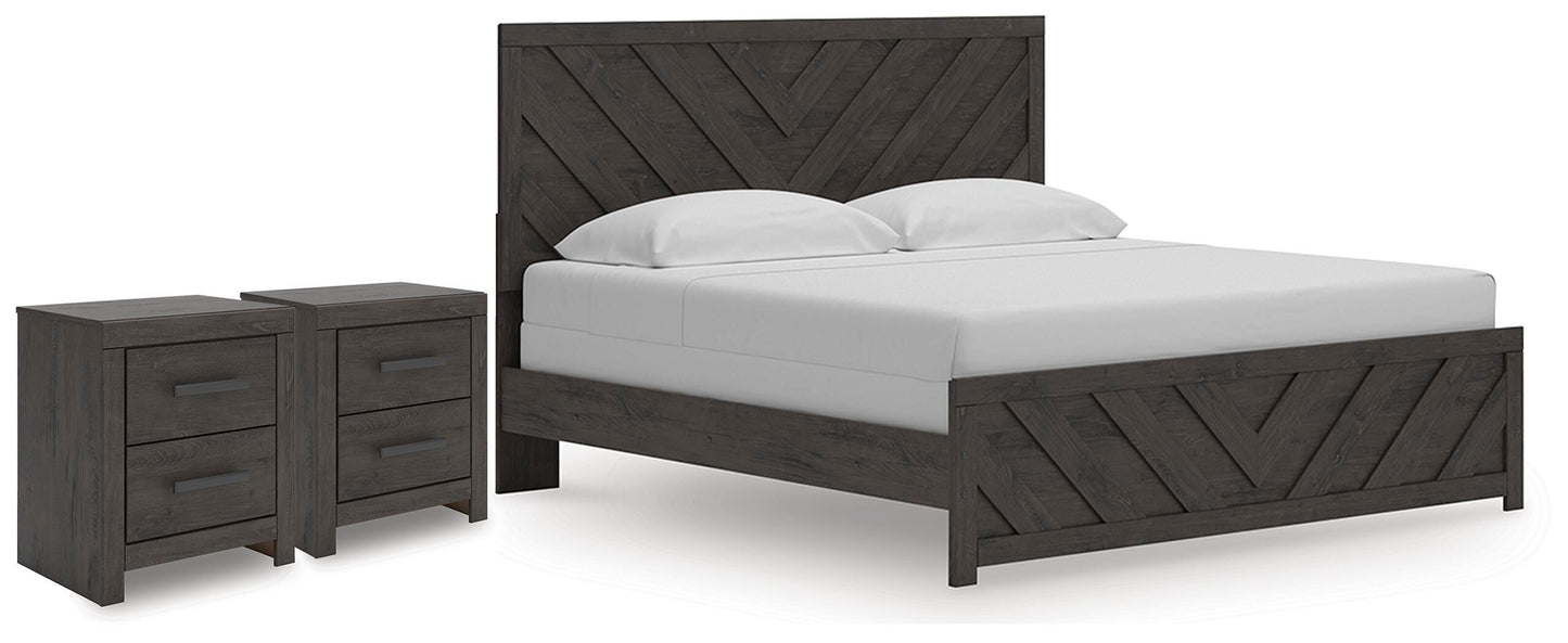 Prendonea King Panel Bed and 2 Nightstands — 3-Piece Set Signature Design by Ashley® Bedroom