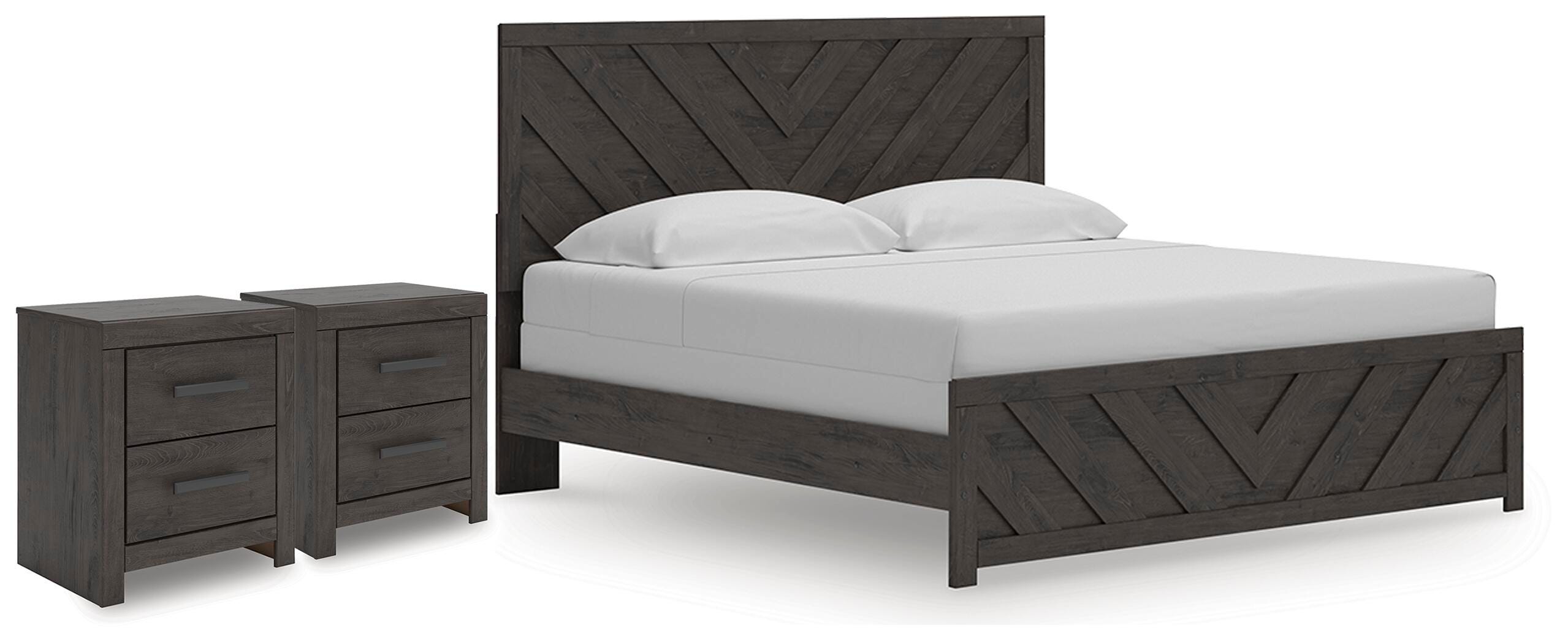 Prendonea King Panel Bed and 2 Nightstands — 3-Piece Set Signature Design by Ashley® Bedroom