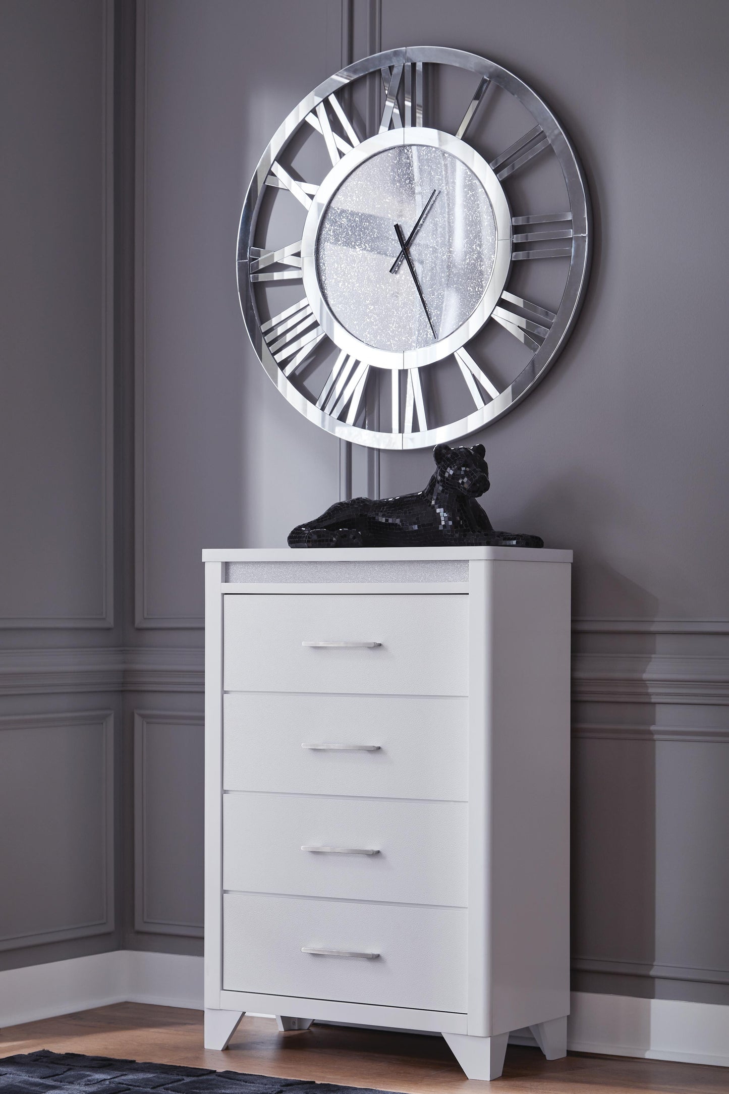 Jarlee Queen Upholstered Panel Bed, Dresser, Mirror, Chest and 2 Nightstands Signature Design by Ashley® Bedroom