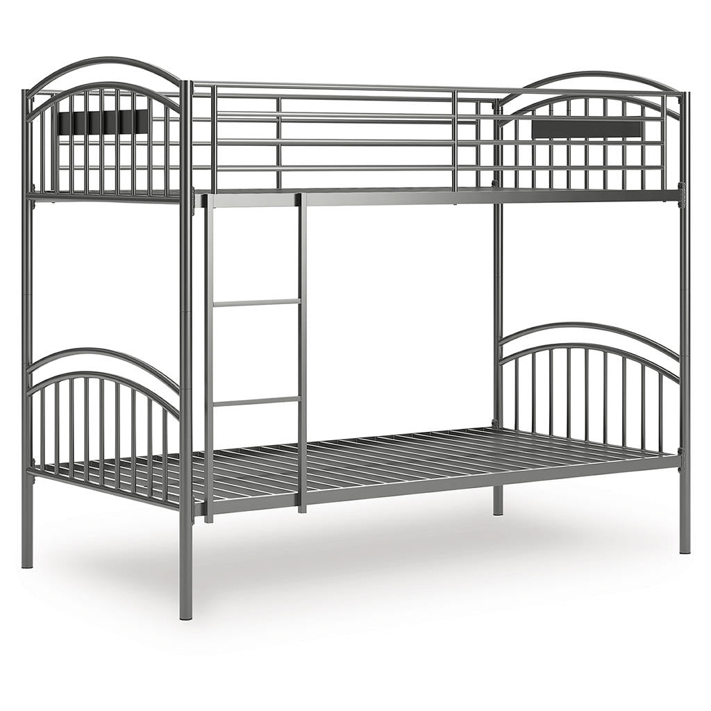 Lanceburg Twin over Twin Bunk Bed with Ladder Signature Design by Ashley® Bunk Beds