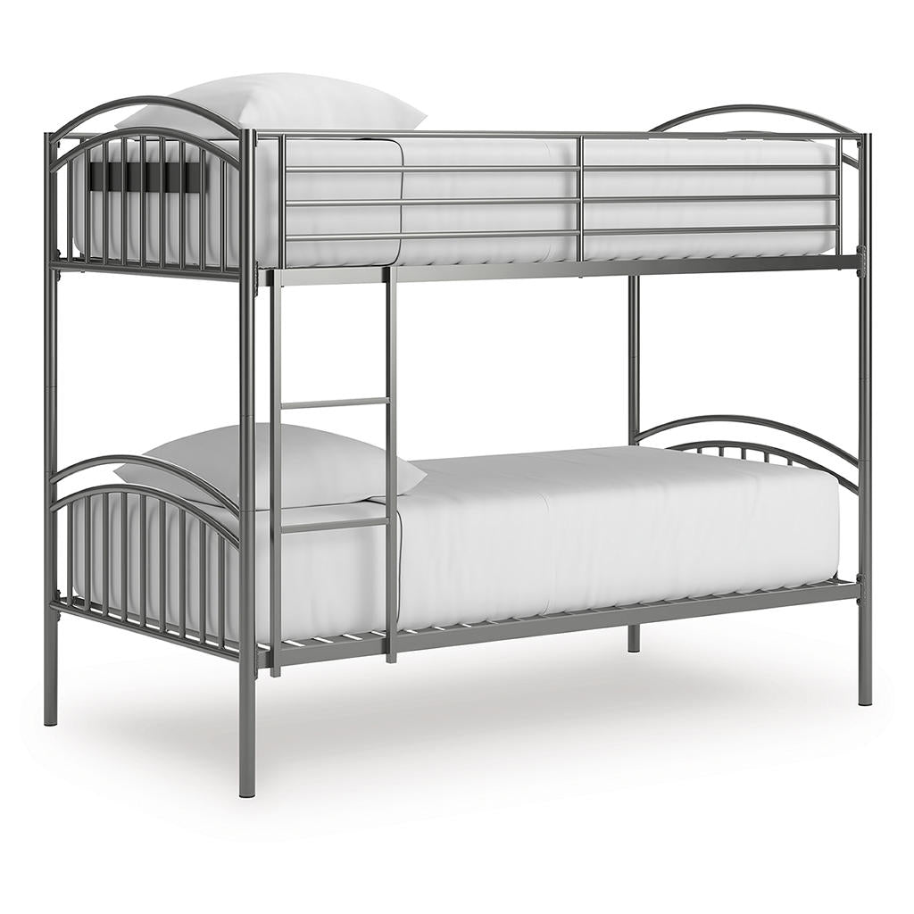 Lanceburg Twin over Twin Bunk Bed with Ladder Signature Design by Ashley® Bunk Beds