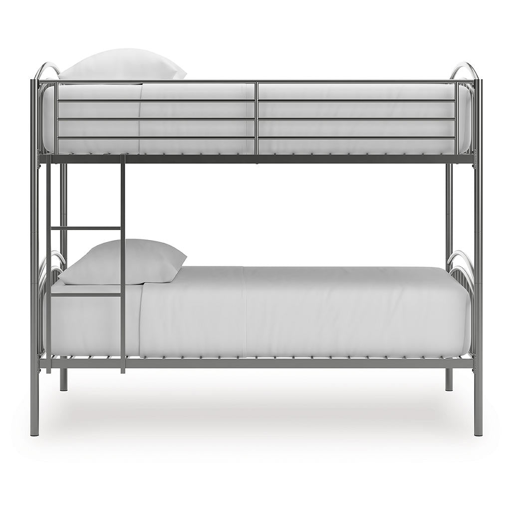 Lanceburg Twin over Twin Bunk Bed with Ladder Signature Design by Ashley® Bunk Beds