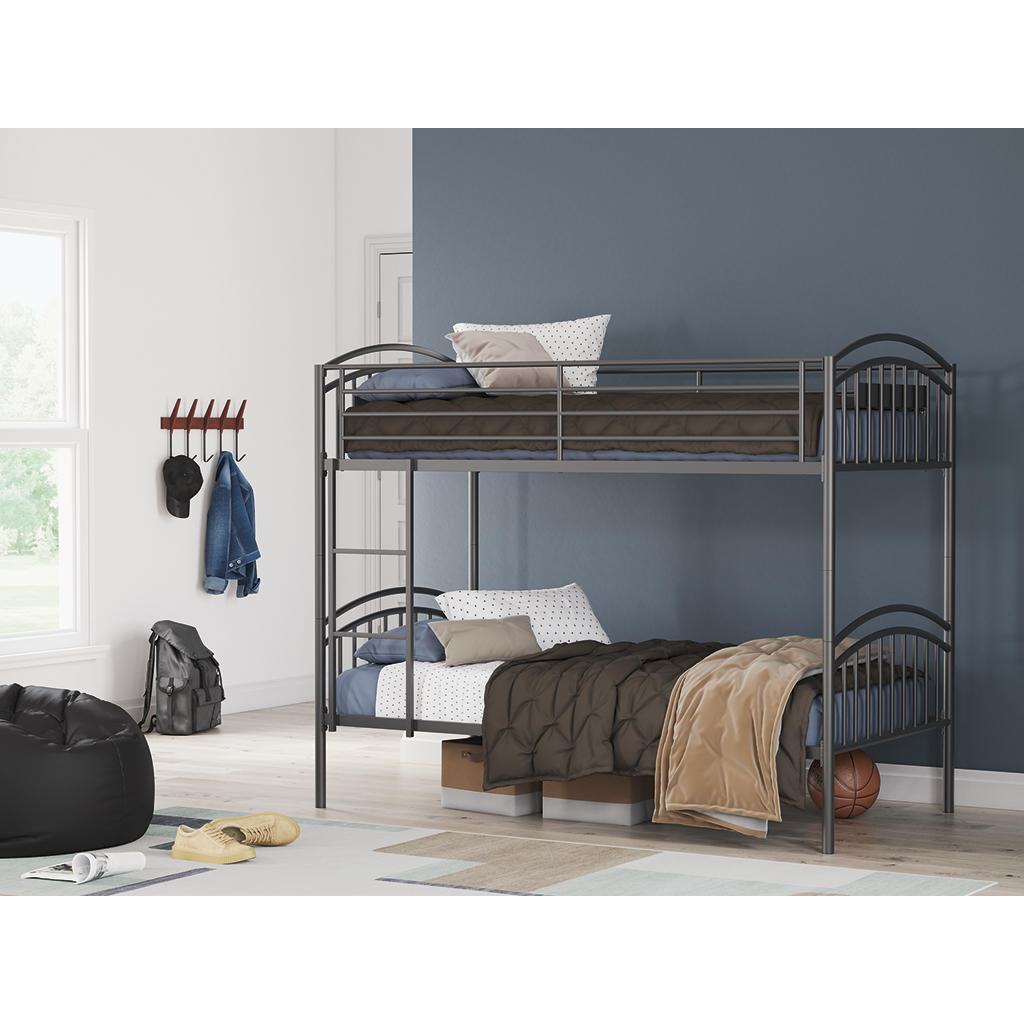 Lanceburg Twin over Twin Bunk Bed with Ladder Signature Design by Ashley® Bunk Beds