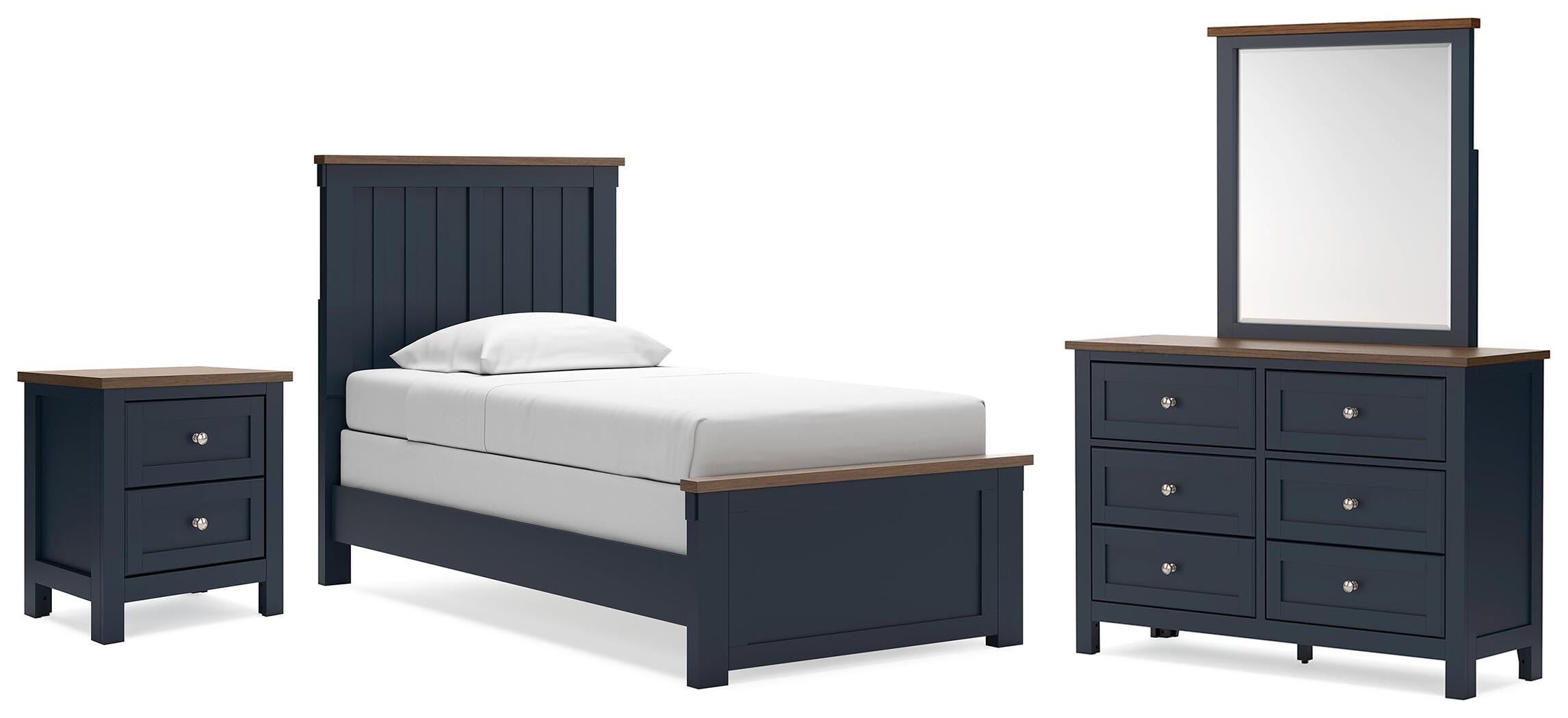 Landocken Twin Panel Bed, Dresser, Mirror and Nightstand Signature Design by Ashley® Bedroom