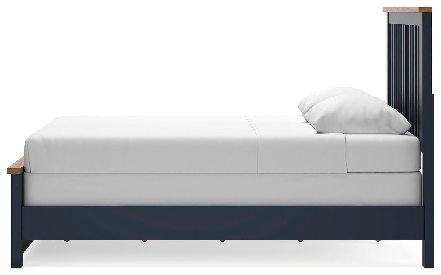 Landocken Queen Panel Bed 4-Piece Set — Brown and Blue Ashley