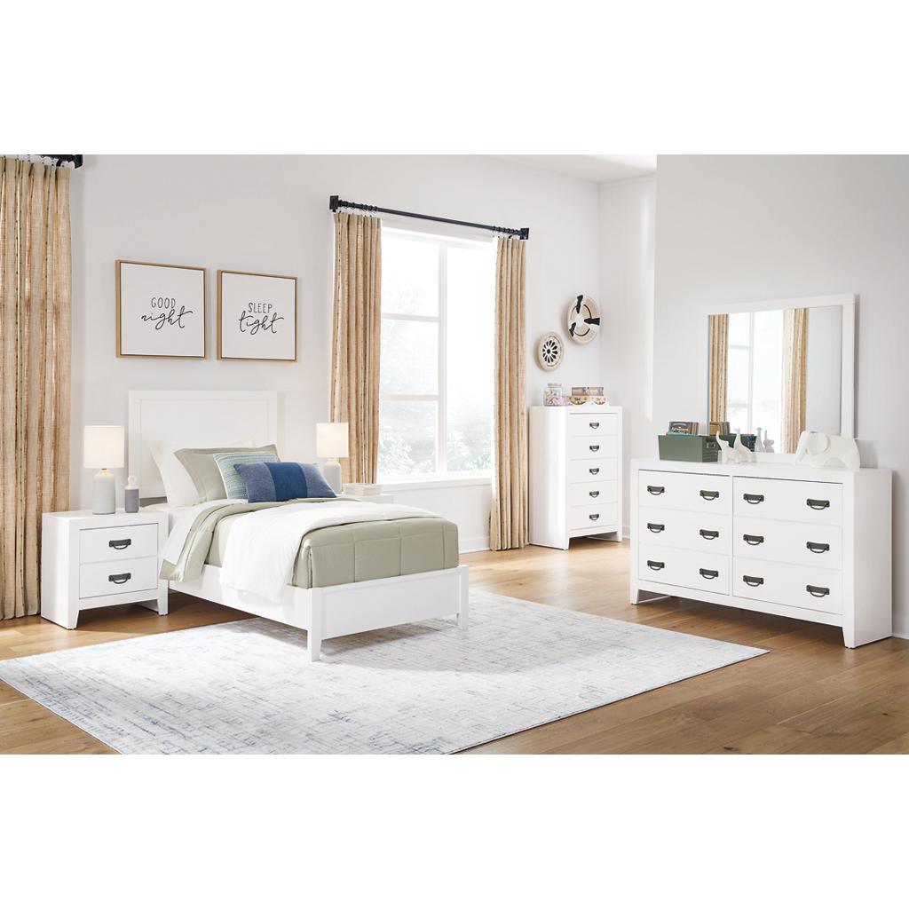 Binterglen Chest of Drawers — White, 5 Dovetail Drawers Signature Design by Ashley® Bedroom