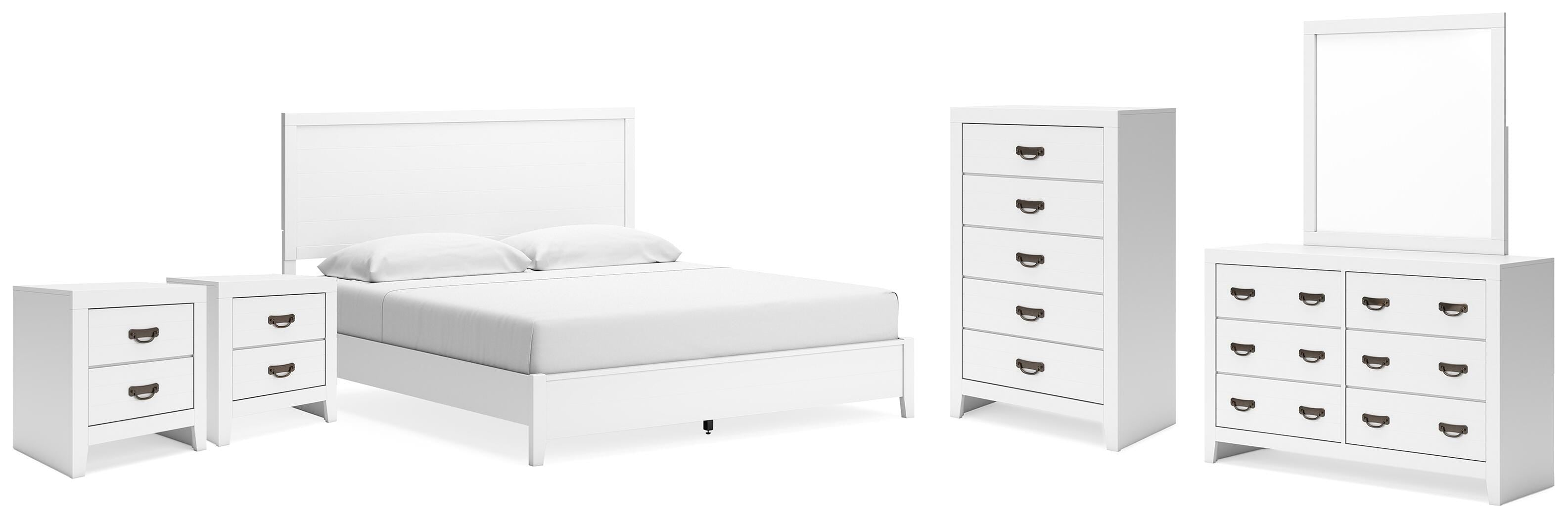 Binterglen King Panel Bed, Dresser, Chest and 2 Nightstands