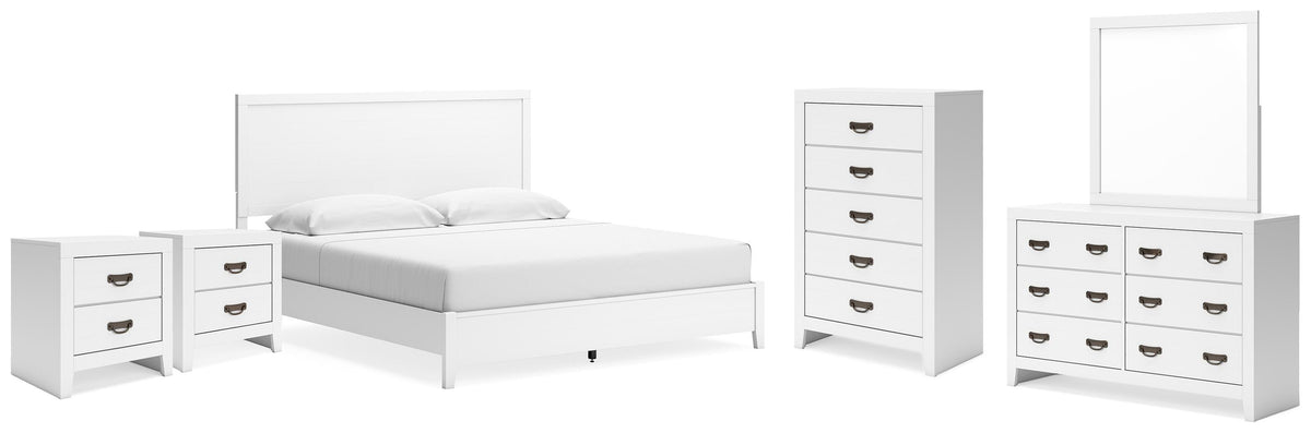 Binterglen King Panel Bed, Dresser, Chest and 2 Nightstands