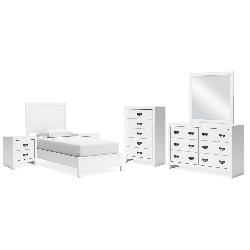 Binterglen Twin Panel Bed, Dresser, Mirror, Chest and 2 Nightstands Signature Design by Ashley® Uncategorized