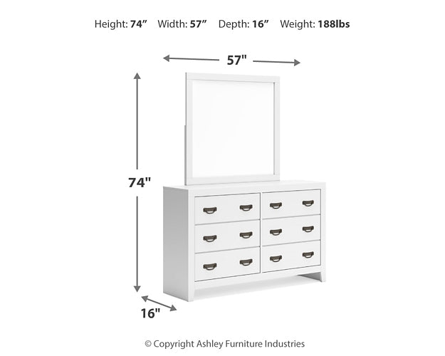 Binterglen Queen Panel Bed, Dresser, Mirror and Nightstand