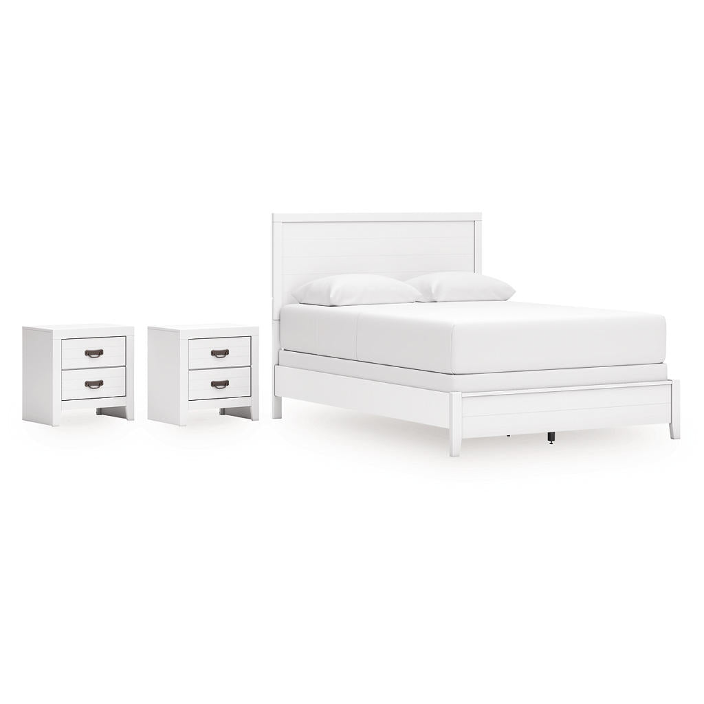 Binterglen Queen Panel Bed and 2 Nightstands Signature Design by Ashley® Uncategorized