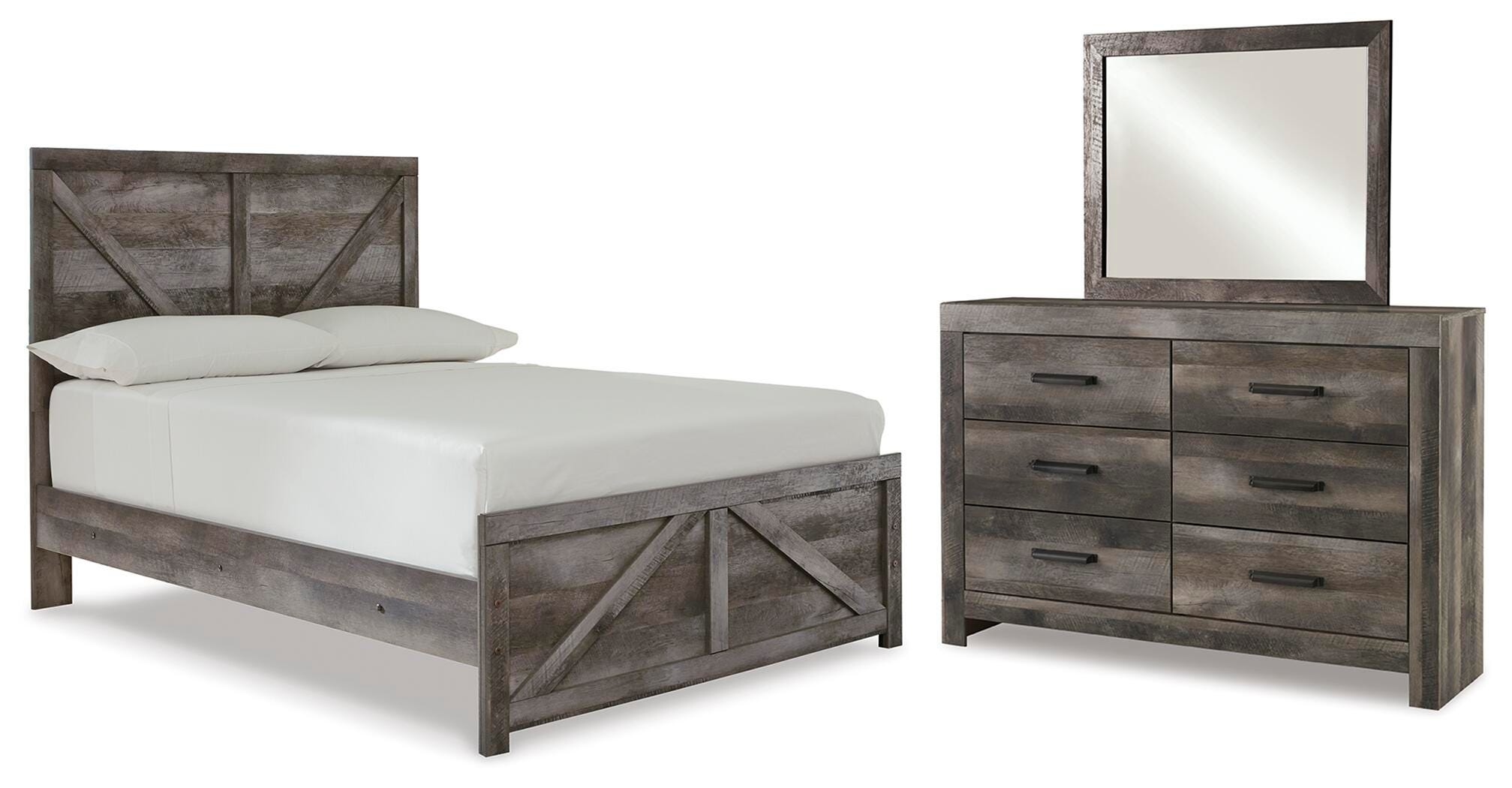 Wynnlow Full Crossbuck Panel Bed, Dresser and Mirror Signature Design by Ashley® Bedroom