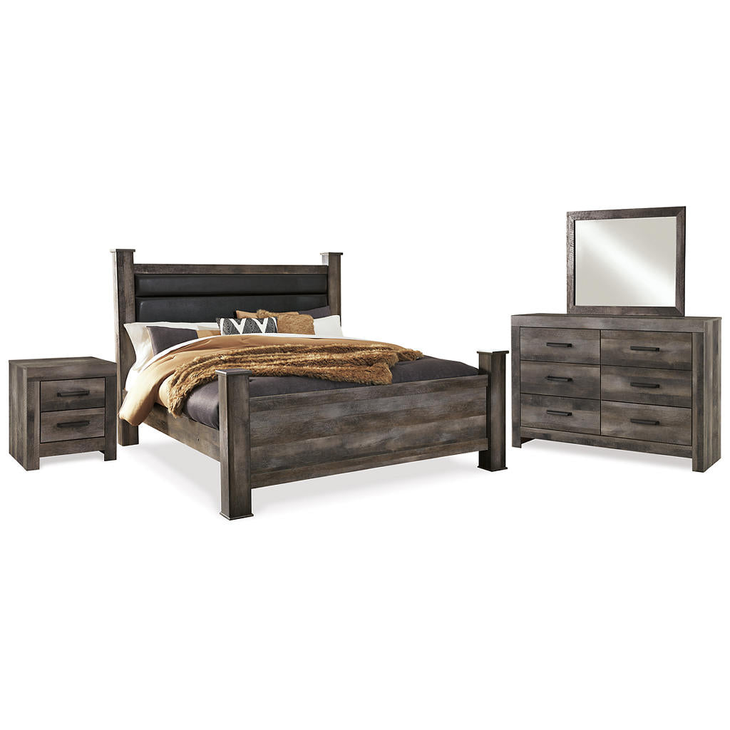 Wynnlow King Poster Bed, Dresser, Mirror and Nightstand Signature Design by Ashley® Uncategorized