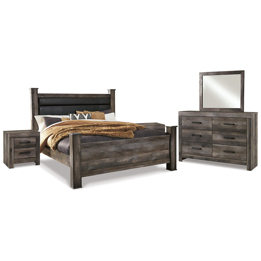 Wynnlow King Poster Bed, Dresser, Mirror and 2 Nightstands Signature Design by Ashley® Uncategorized