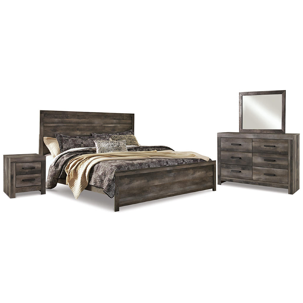 Wynnlow King Panel Bed with Mirrored Dresser and Nightstand Signature Design by Ashley® Uncategorized