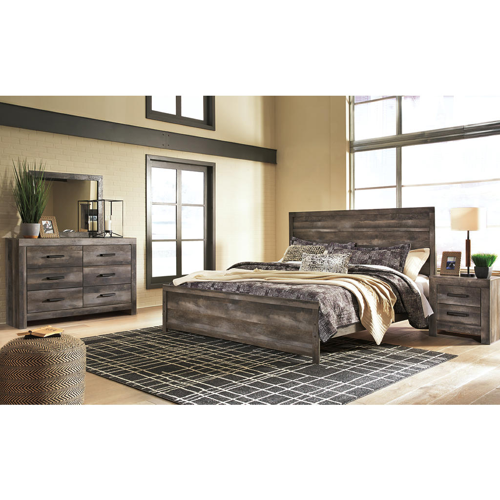 Wynnlow King Panel Bed with Mirrored Dresser and Nightstand Signature Design by Ashley® Uncategorized