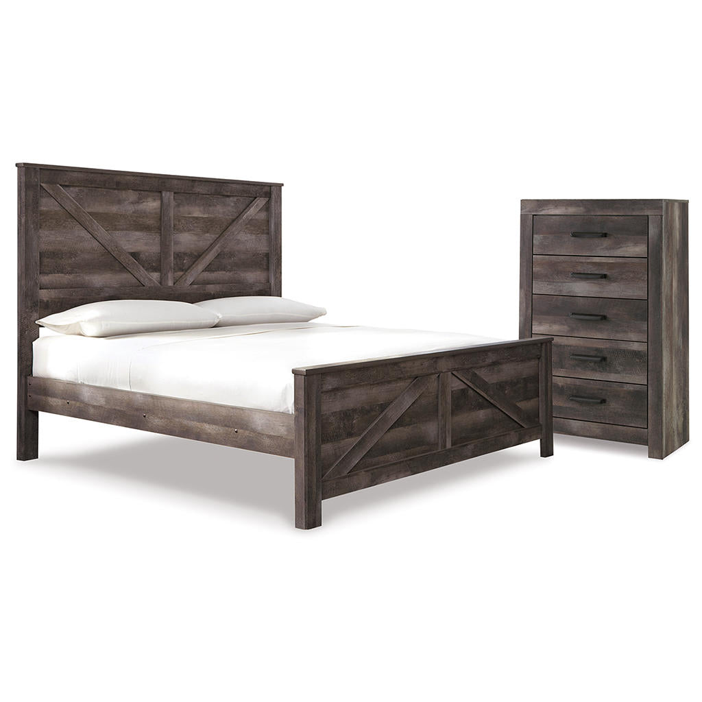 Wynnlow King Crossbuck Panel Bed and Chest Signature Design by Ashley® Uncategorized
