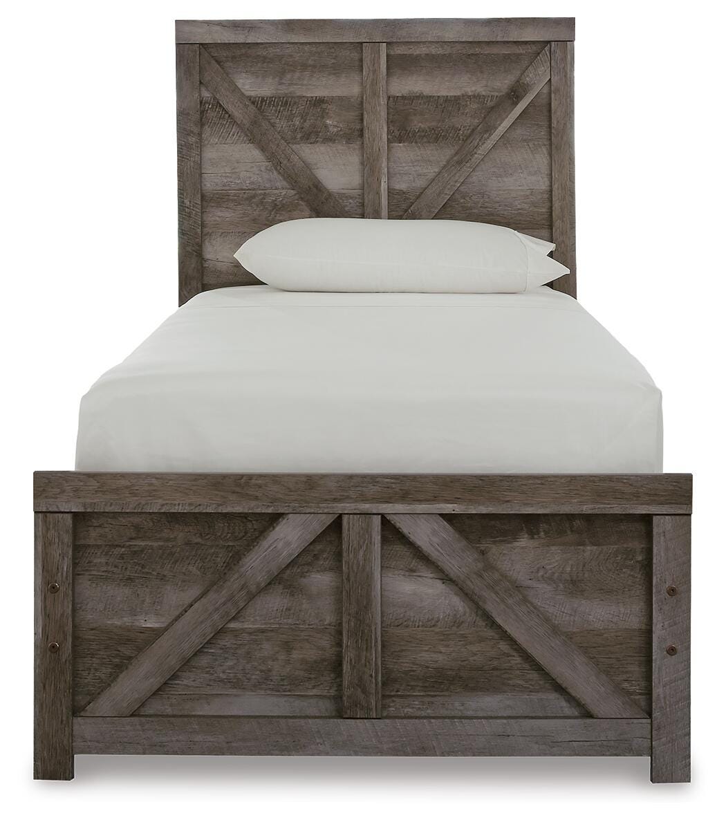 Wynnlow Twin Crossbuck Panel Bed and 2 Nightstands Signature Design by Ashley® Bedroom