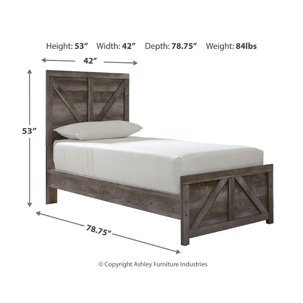Wynnlow Twin Crossbuck Panel Bed Signature Design by Ashley® Beds