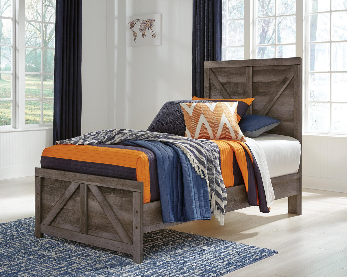 Wynnlow Twin Crossbuck Panel Bed, Dresser and Mirror Signature Design by Ashley® Bedroom
