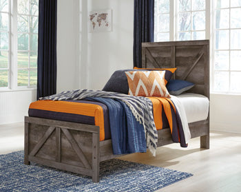 Wynnlow Twin Crossbuck Panel Bed Signature Design by Ashley® Beds