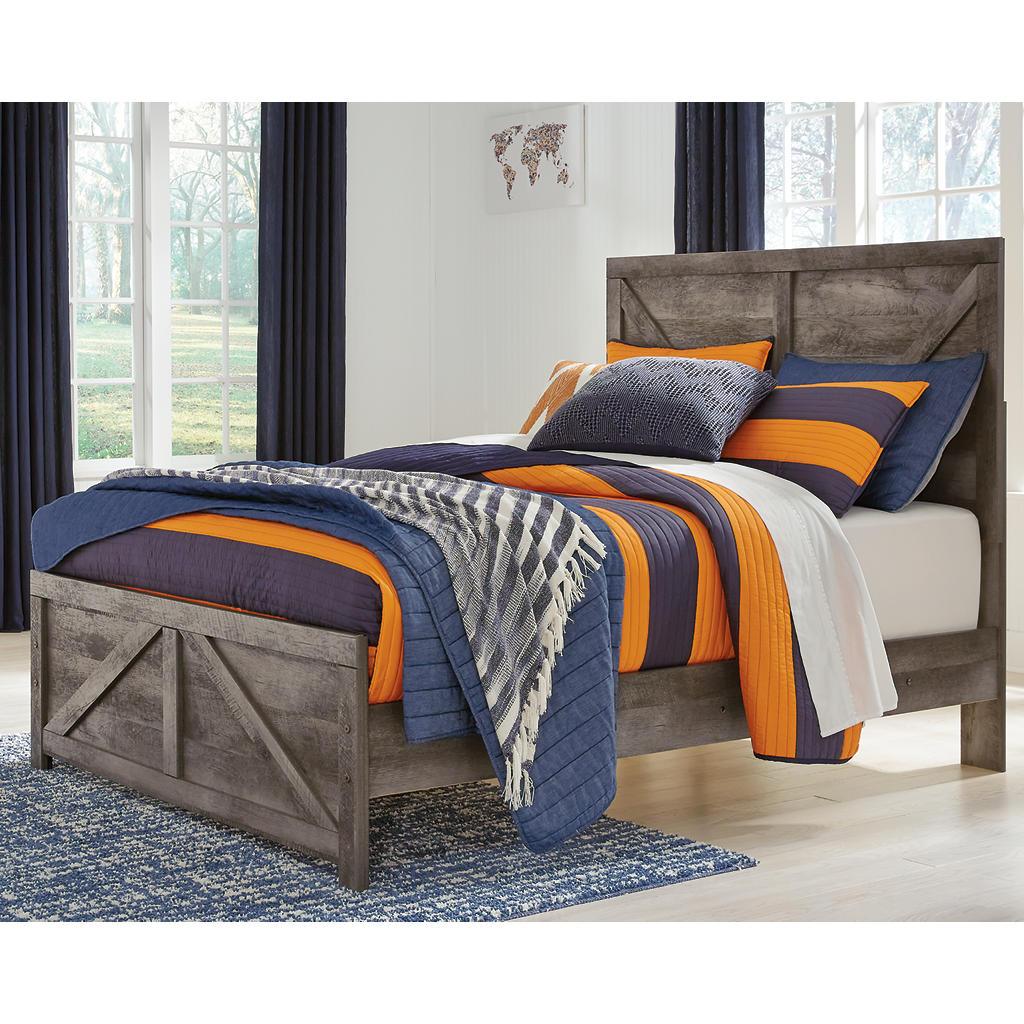 Wynnlow Full Crossbuck Panel Bed — Gray Signature Design by Ashley® Beds