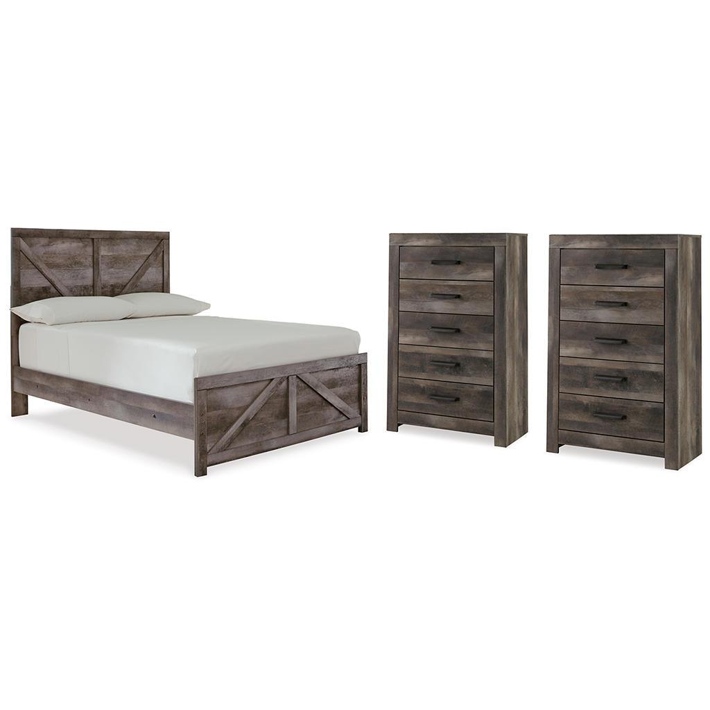Wynnlow Bedroom Set (B40) — Full crossbuck panel bed and 2 chests Signature Design by Ashley® Uncategorized