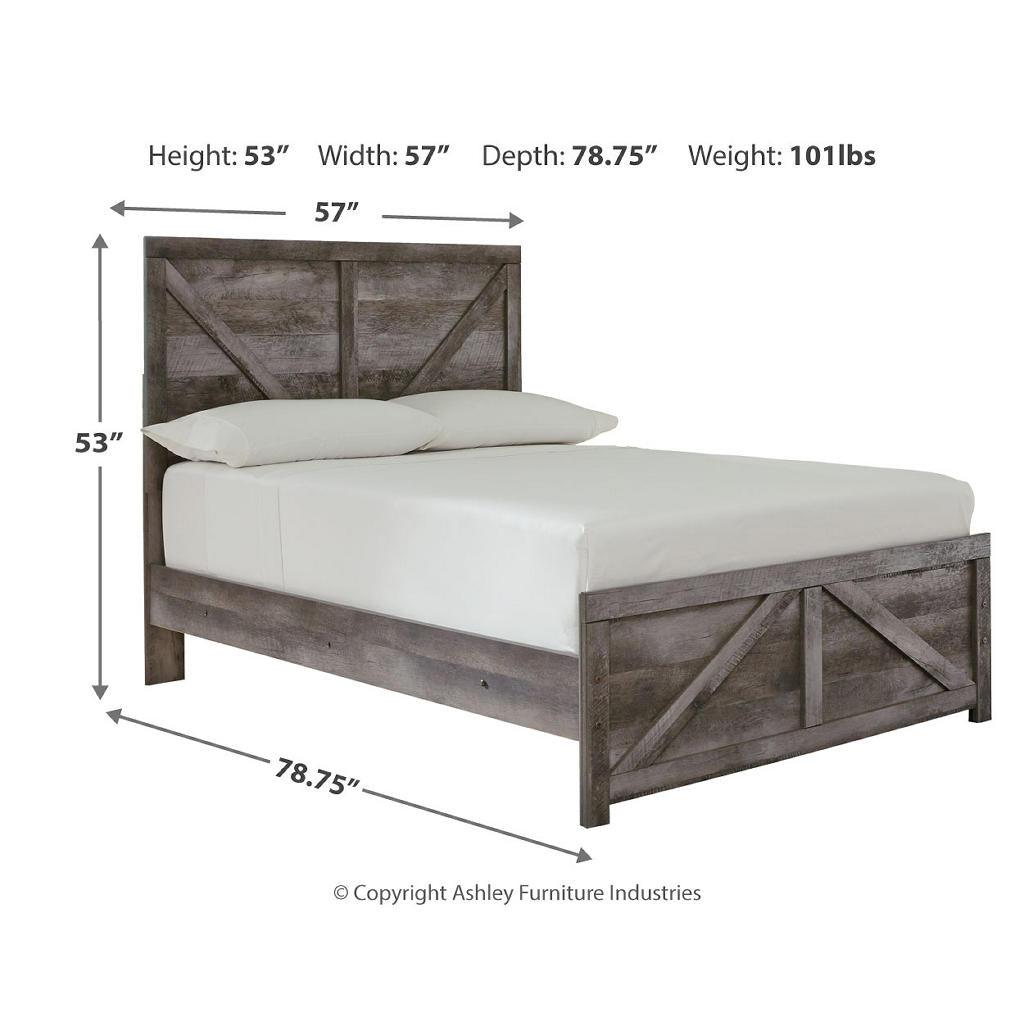 Wynnlow Full Crossbuck Panel Bed — Gray Signature Design by Ashley® Beds