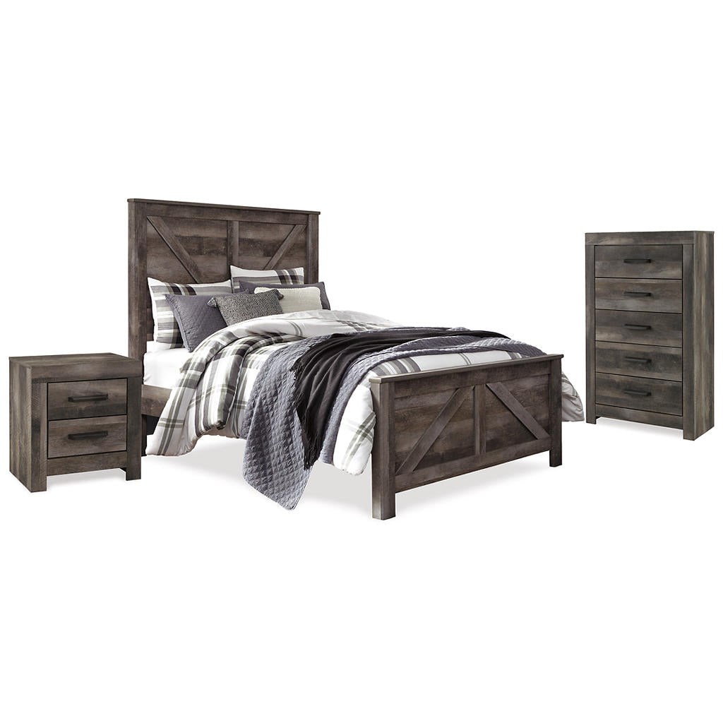 Wynnlow Queen Crossbuck Panel Bed, Chest and Nightstand Signature Design by Ashley® Uncategorized