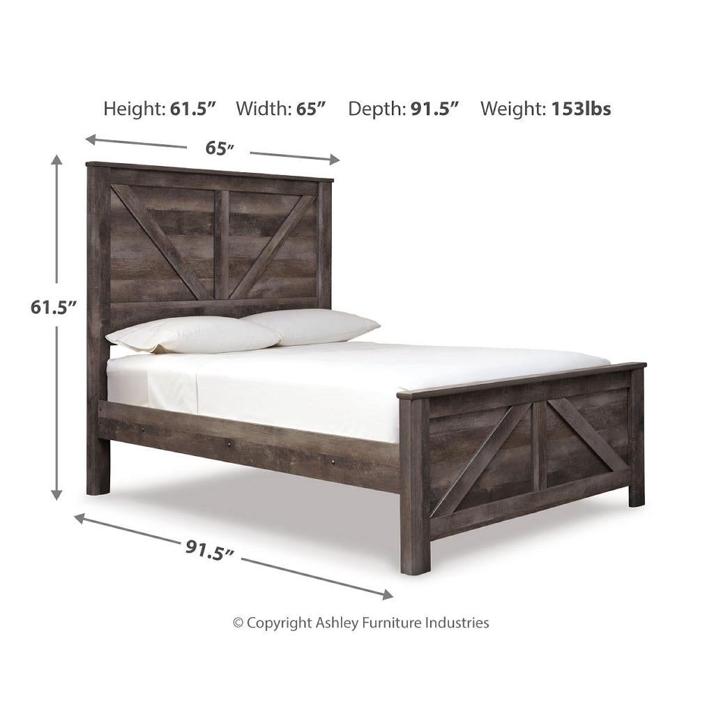 Wynnlow Queen Crossbuck Panel Bed, Dresser, Mirror and Chest Signature Design by Ashley® Uncategorized