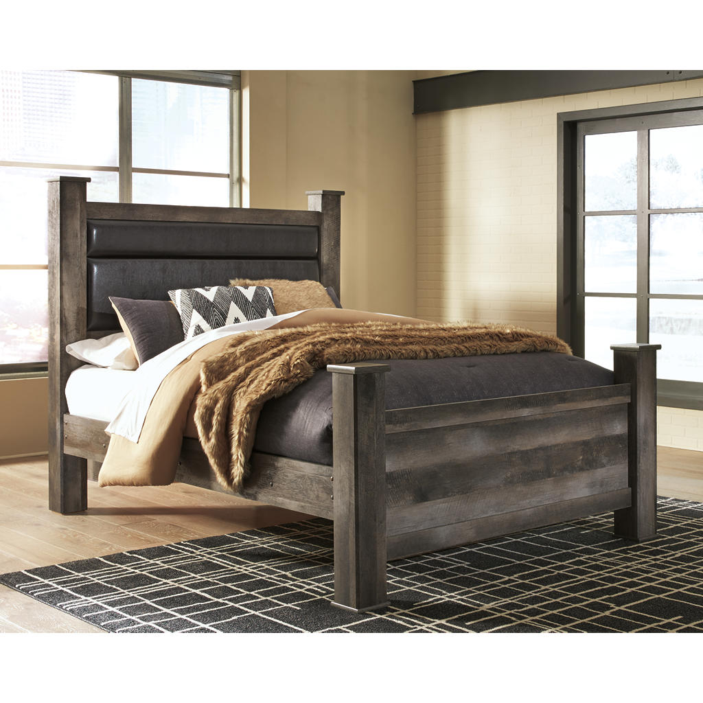 Wynnlow Queen Upholstered Poster Bed Signature Design by Ashley® Bedroom