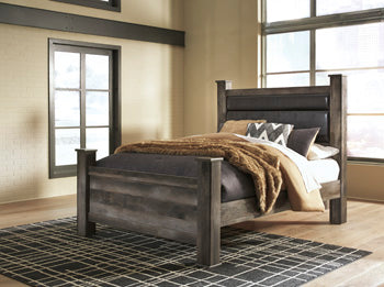 Wynnlow Queen Upholstered Poster Bed Signature Design by Ashley® Bedroom