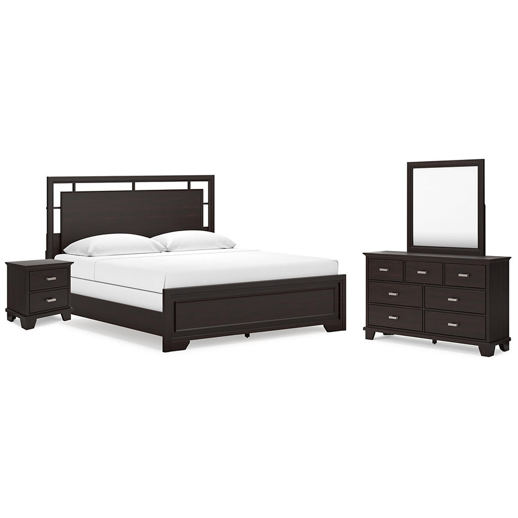 Covetown King Panel Bed, Dresser, Mirror and Nightstand Signature Design by Ashley® Uncategorized