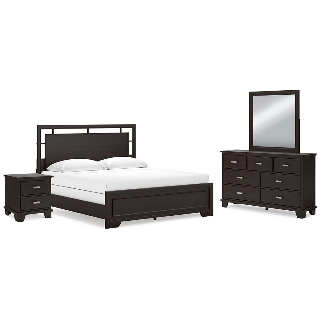 Covetown King Panel Bed, Dresser, Mirror and Nightstand Signature Design by Ashley® Uncategorized
